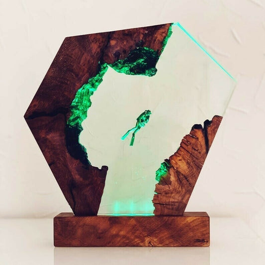 🔥LAST DAY 50% OFF🔥Scuba Diver Lamp -  Unique Home Decor - Unique Gifts - Desk Lamp