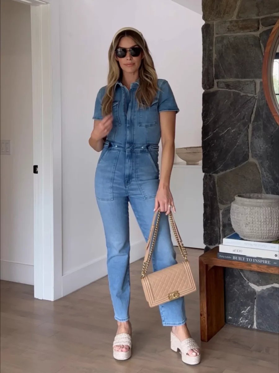 🔥Last Day Promotion 49% OFF-Skinny Bootcut Denim Jumpsuit