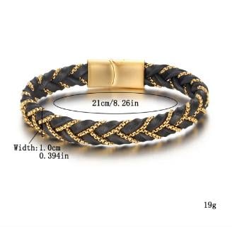 🔥 Last Day 49%OFF! 3rd Free 🔥Vintage Golden Leather Handmade Braid Bracelet