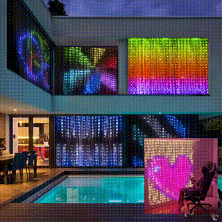 ✨This Week's Special Price $35.99💥🎁Color Waves LED Curtain Sync Lights