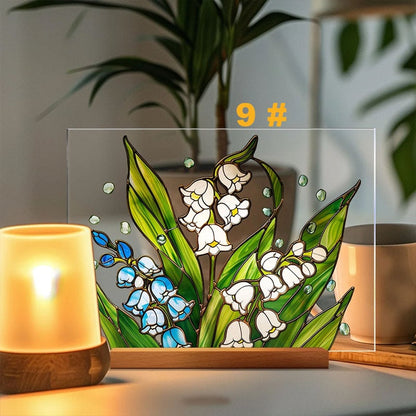 🌷🌼2024 NEW🌻🌺Painted Colorful Flower Pattern Imitation Glass Acrylic Decor💖Buy 3 Get 10% OFF & Free Shipping