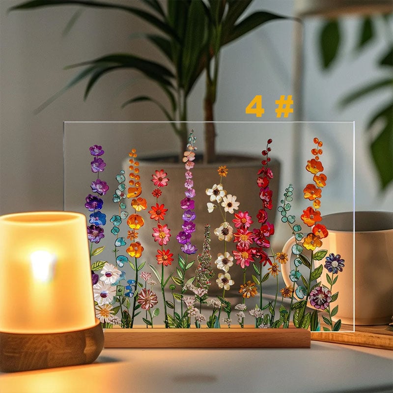 🌷🌼2024 NEW🌻🌺Painted Colorful Flower Pattern Imitation Glass Acrylic Decor💖Buy 3 Get 10% OFF & Free Shipping