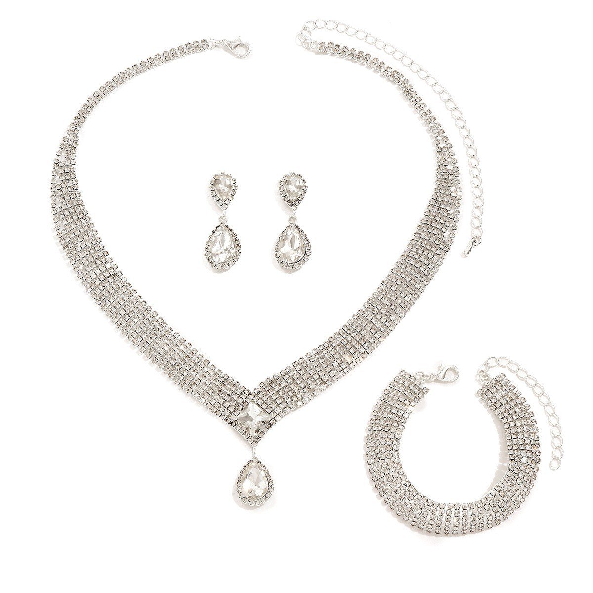 Geometric temperament necklace set
