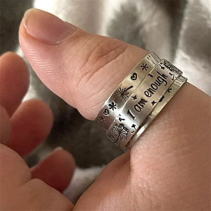 🔥49% OFF⏰ Silver Dandelion Spinner Ring✨ - ''I'm enough exactly as I am''🥰