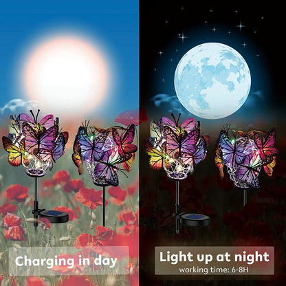 🔥Last Day 49% OFF - Solar Butterfly Stake Lights 🦋