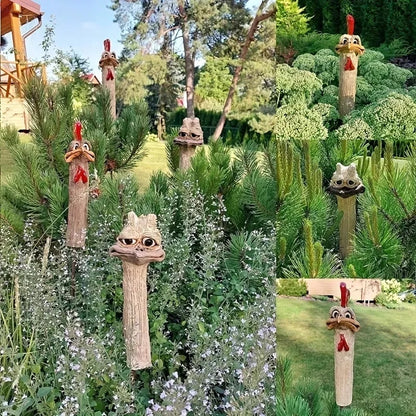 😂Funny Garden Hidden Chicken Statue Decoration🐓