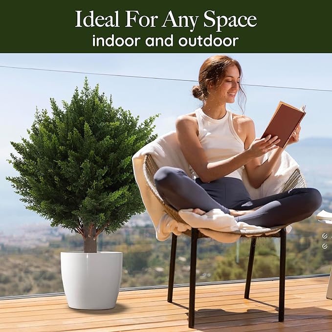 💥LAST DAY 49% OFF - UV Resistant Artificial Cedar Topiary Ball Tree