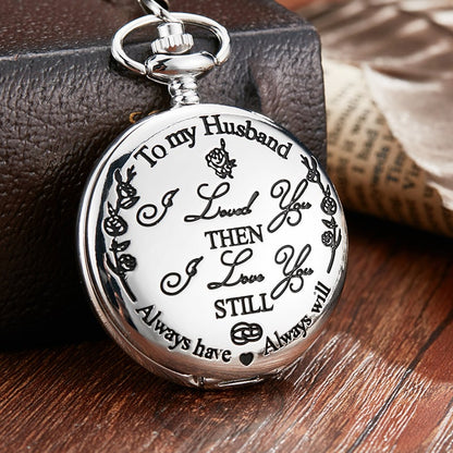 🔥LAST DAY 49% OFF - "TO MY SON/ DAUGHTER/ DAD" Quartz Pocket Chain Watch