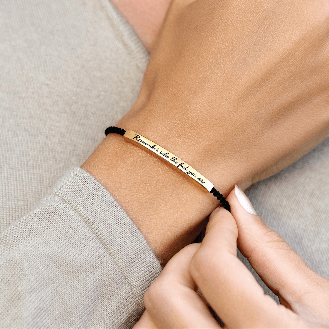 🔥LAST DAY 49% OFF - Remember Who The F♡ck You Are Motivational Tube Bracelet