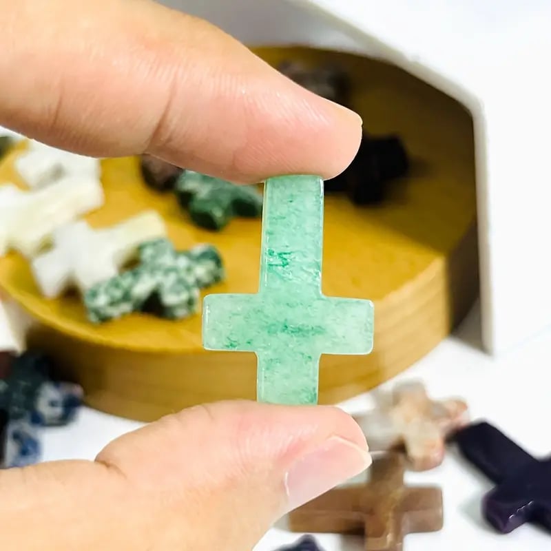 ✝️Easter Natural Stone Crystal Cross Decoration(20pcs)