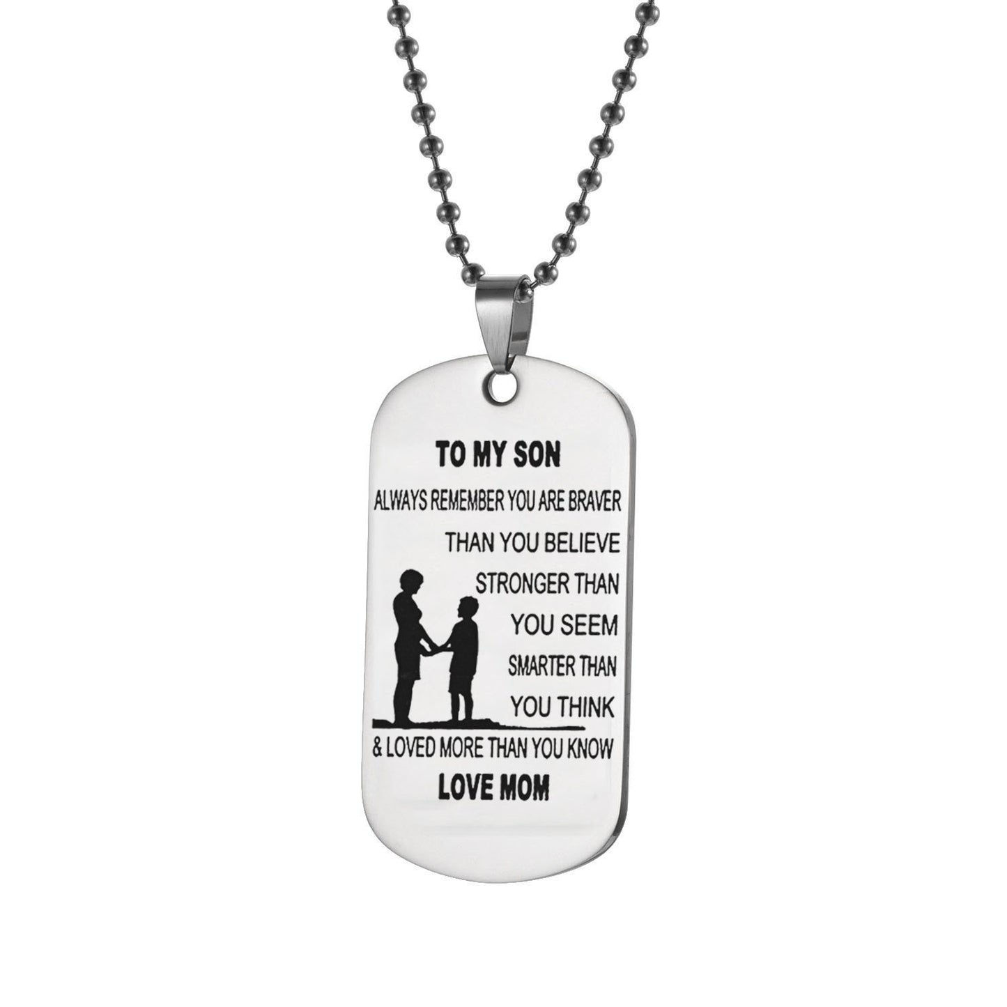 From Mom to Son - Stainless Steel Necklace