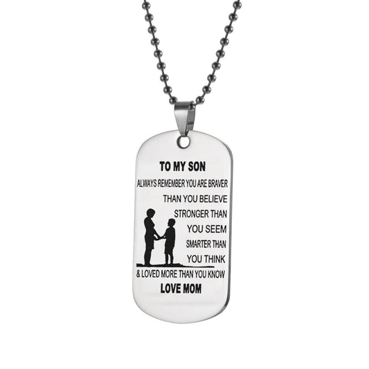 From Mom to Son - Stainless Steel Necklace