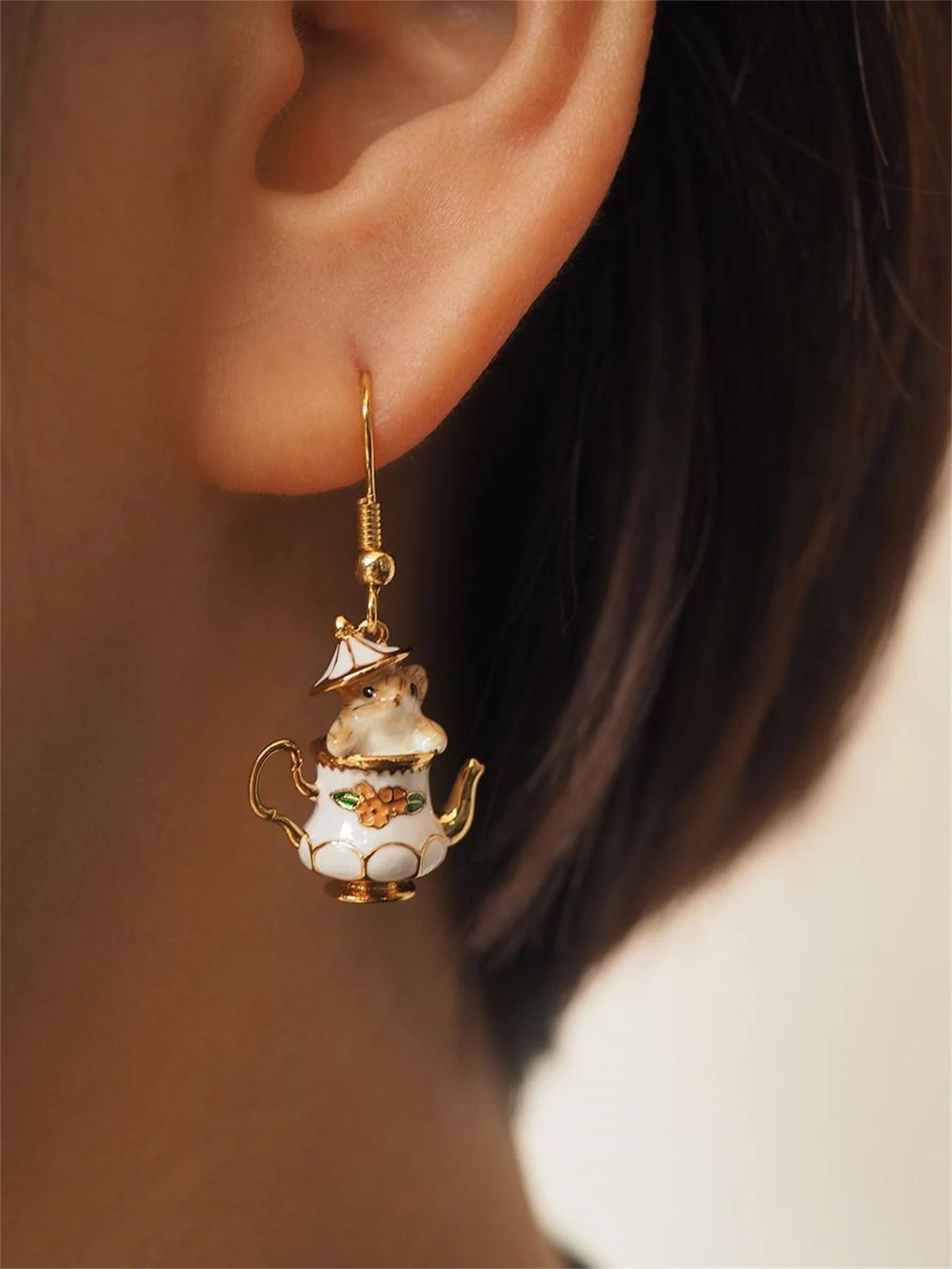🔥Last Day 49% OFF 🎁 -Mouse In My Teapot Earrings Set