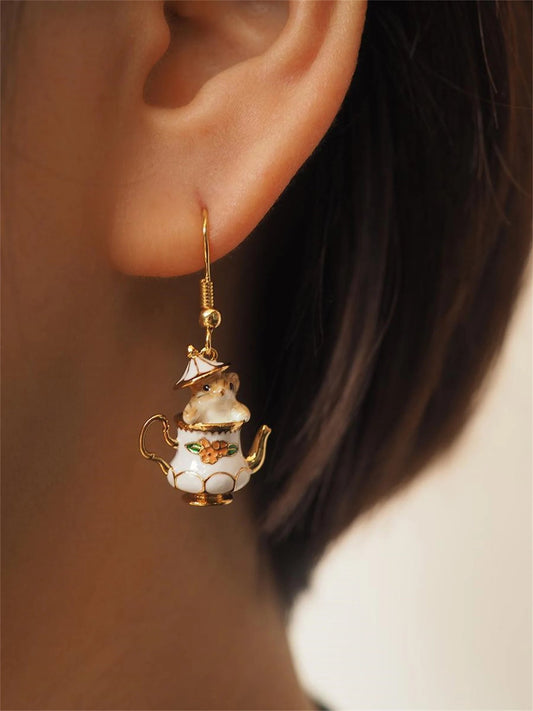 🔥Last Day 49% OFF 🎁 -Mouse In My Teapot Earrings Set