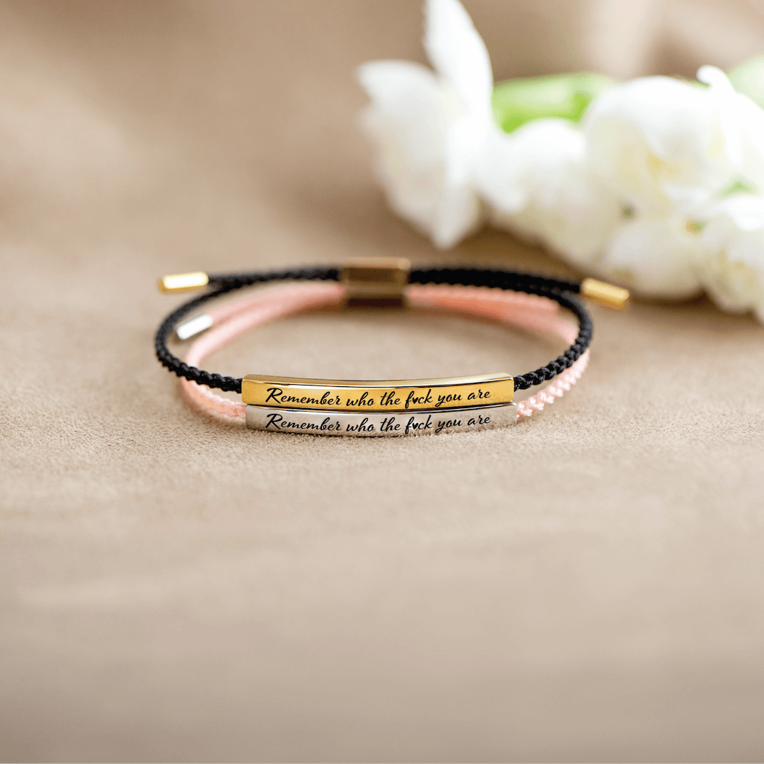 🔥LAST DAY 49% OFF - Remember Who The F♡ck You Are Motivational Tube Bracelet