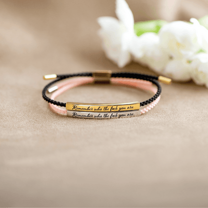 🔥LAST DAY 49% OFF - Remember Who The F♡ck You Are Motivational Tube Bracelet