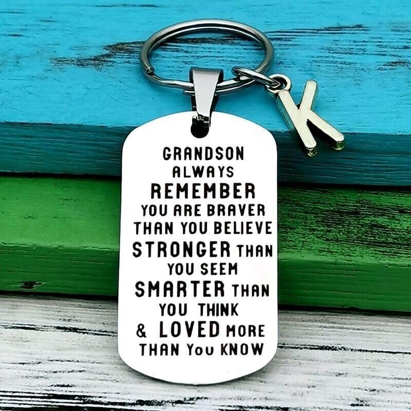 LAST DAY 49% OFF⇝💓 For My Grandson / Granddaughter Gift Lettering Keychain
