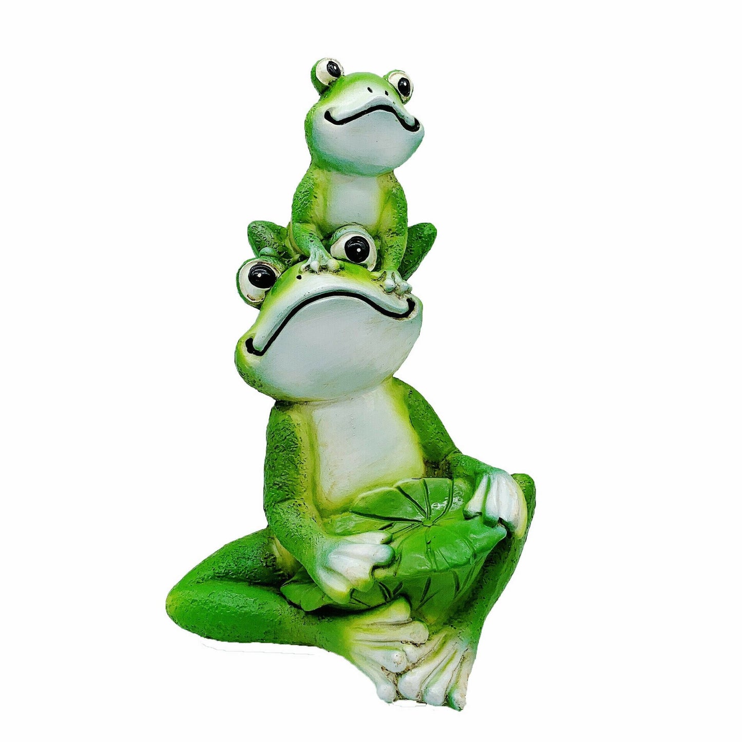 Decorative Stacking Frogs Shovel Lawn Ornament Garden Statue