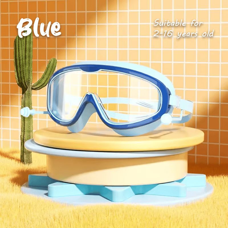 HD children's large frame waterproof and anti-fog swimming goggles