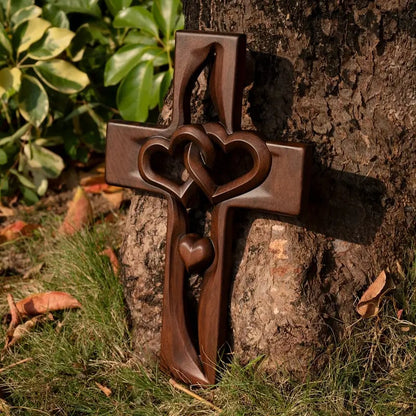 🔥Last Day Special Sale 49% OFF - 💞Intertwined Heart Wooden Cross