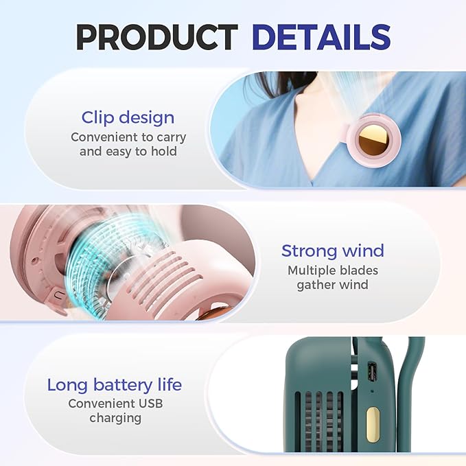 ❄️ 2025 New Mini Fan with Clip