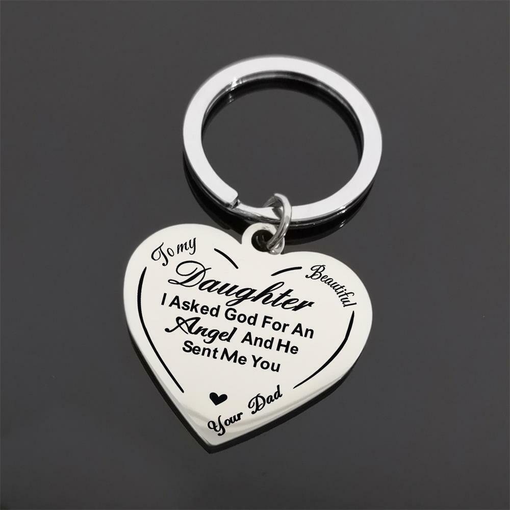 To Daughter Gifts From Love Mom Dad |Pendant Key Chains