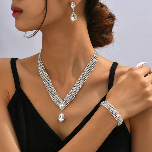 Geometric temperament necklace set