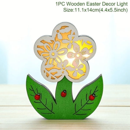 🔥LAST DAY SALE 49% OFF🔥Wooden Easter Decor LED Light