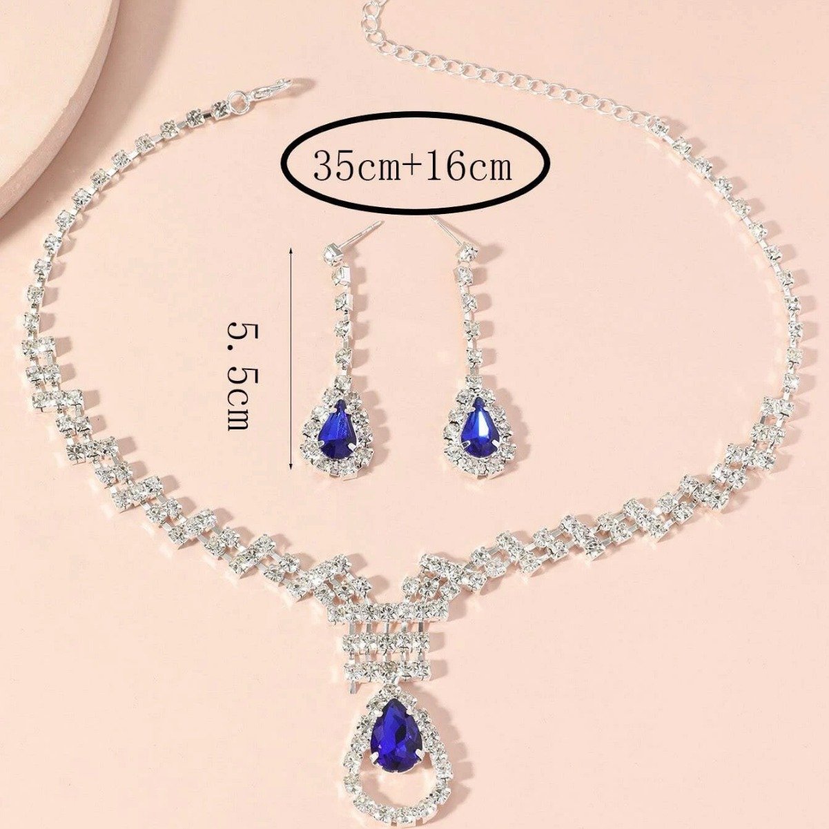 Water Drop Blue jewelry set