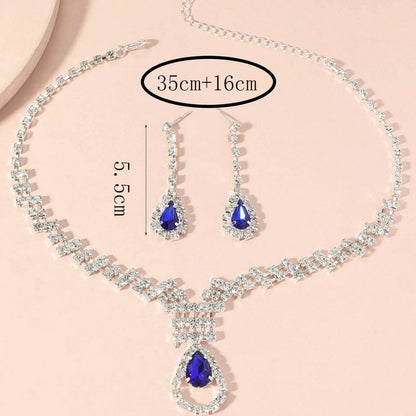 Water Drop Blue jewelry set