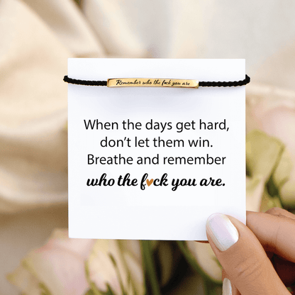 🔥LAST DAY 49% OFF - Remember Who The F♡ck You Are Motivational Tube Bracelet