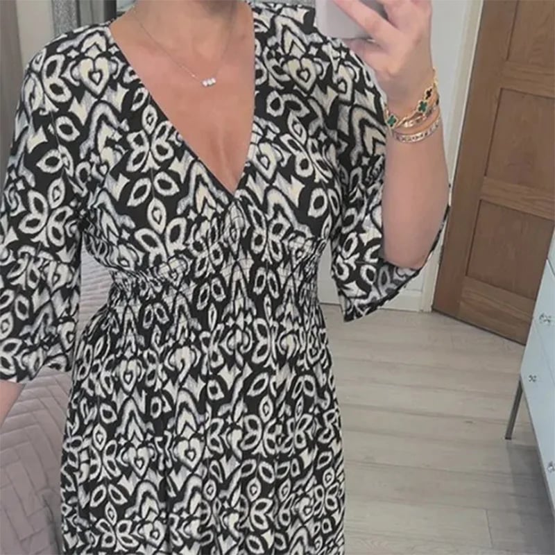 🔥LAST DAY 49% OFF👗Neck Waist Wrap Long Dress