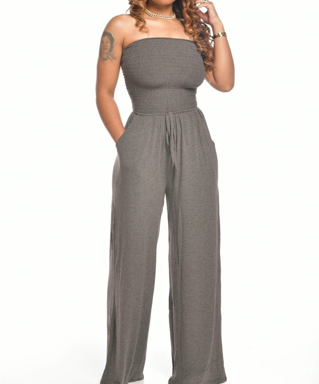 (🎁2024 New Year Hot Sale🎁)❤️Newest Strapless Waist Jumpsuit❤️