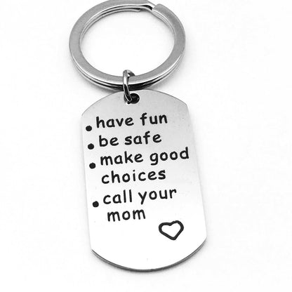 LAST DAY 49% OFF⇝💓Have Fun, Be Safe, Make Good Choices and Call Your Grandma/Grandpa Keychain