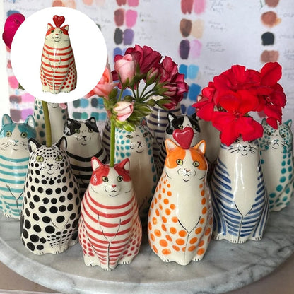 🔥Hot Sale 48% OFF-Polka Dot Cat Vase