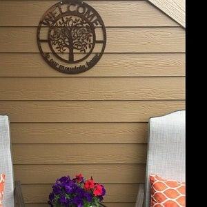 Welcome To Our Home Tree Metal Wall Art Spring Fall Fade