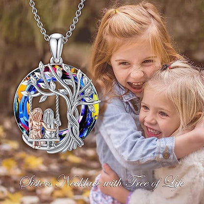Last Day 49% OFF--🎁S925 Sterling Silver Tree of Life Sisters Necklace