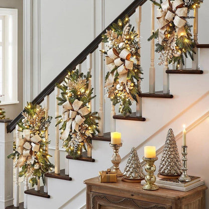 🔥The Cordless Prelit Stairway Swag Trim Color