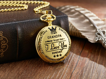 🔥LAST DAY 49% OFF - "TO MY SON/ DAUGHTER/ DAD" Quartz Pocket Chain Watch