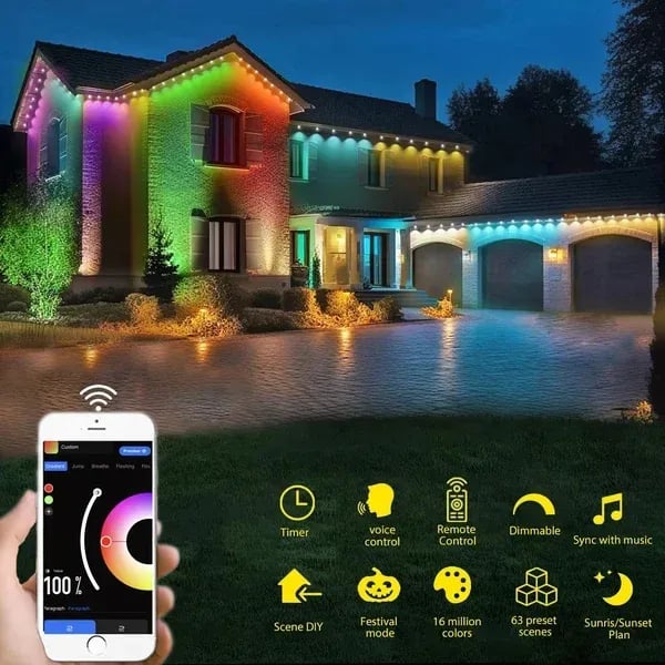 🎁Last Day 49% OFF - Smart Rainbow LED Permanent Outdoor Light - Smartlight