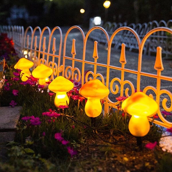Outdoor Solar LED Resin Mushroom Light String(3PCS)