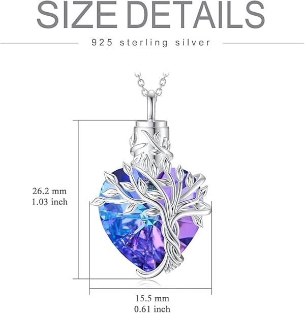 🔥Last Day 49% OFF - 🎁925 Sterling Silver  Heart Urn Necklace