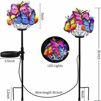 🔥Last Day Promotion 50% OFF🔥 - Solar Stake Lights Butterflies Decor Lights ( BUY 1 GET 1 )