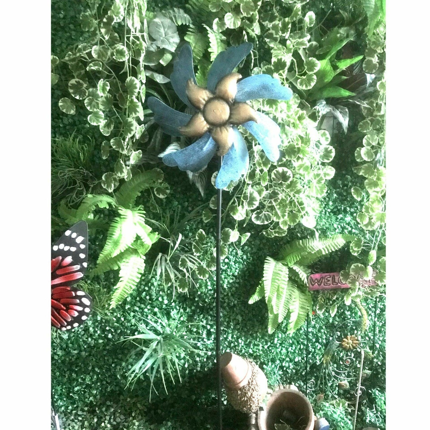 Wrought Iron Painted Windmill