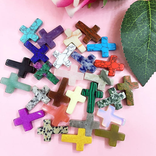 ✝️Easter Natural Stone Crystal Cross Decoration(20pcs)