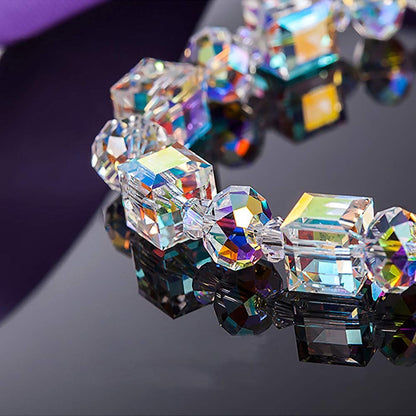 🎁LAST DAY 49% OFF - 💖A Little Romance💖 Sterling Silver Northern Lights Crystals Bracele