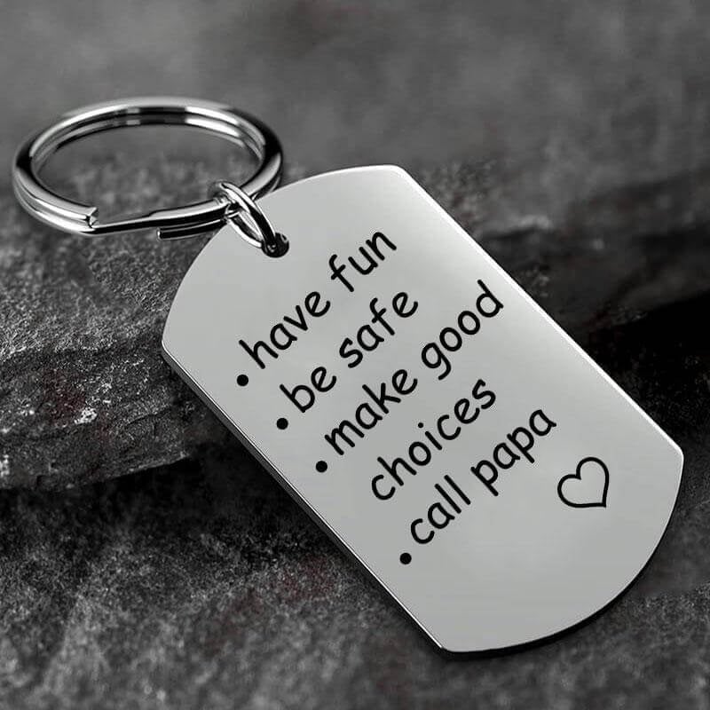 LAST DAY 49% OFF⇝💓Have Fun, Be Safe, Make Good Choices and Call Your Grandma/Grandpa Keychain