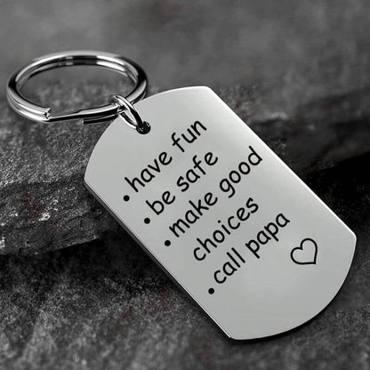 LAST DAY 49% OFF⇝💓Have Fun, Be Safe, Make Good Choices and Call Your Grandma/Grandpa Keychain