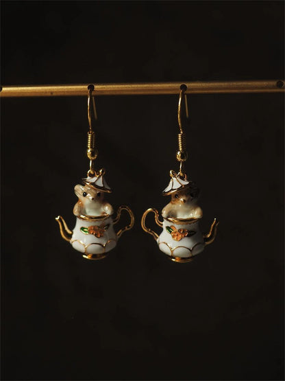 🔥Last Day 49% OFF 🎁 -Mouse In My Teapot Earrings Set