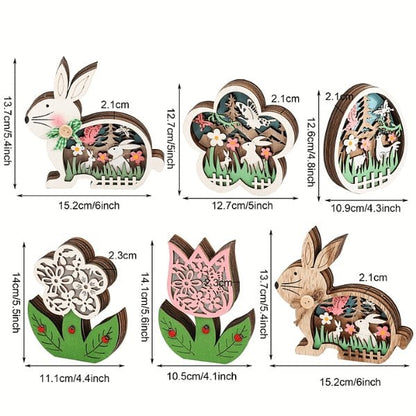 🔥LAST DAY SALE 49% OFF🔥Wooden Easter Decor LED Light
